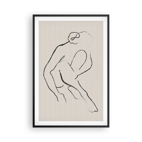 Affiche dans un cadre noir - Poster - Croquis intime - 61x91 cm