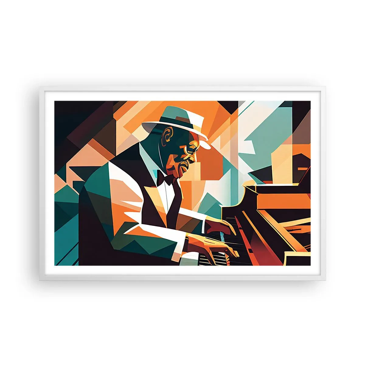 Affiche dans un cadre blanc - Poster - C’est tout le jazz - 91x61 cm