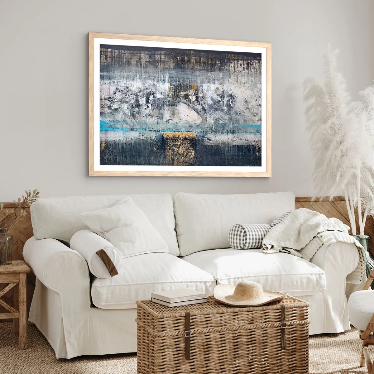Affiche dans un chêne clair - Poster - Comme sur la glace, comme après décembre - 100x70 cm