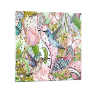 Impression sur verre - Image sur verre - Empêtré dans les vignes - 70x70 cm