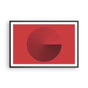 Affiche dans un cadre noir - Poster - Mouvement circulaire - 91x61 cm