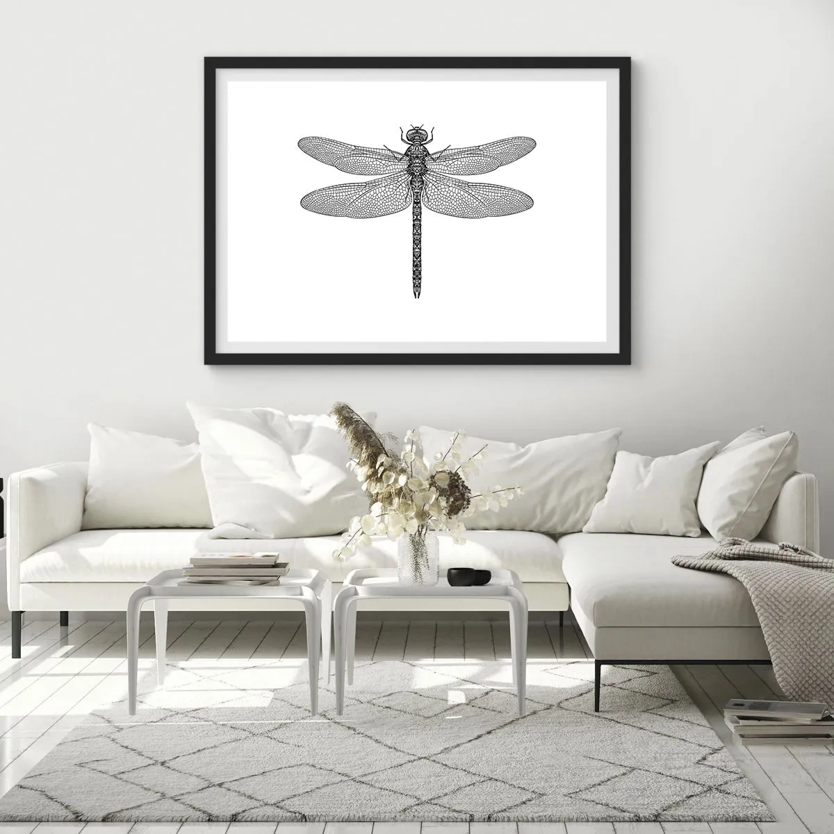 Affiche dans un cadre noir - Poster - Précision de la nature - 91x61 cm