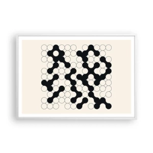 Affiche dans un cadre blanc - Poster - Jeu chinois – variation - 100x70 cm