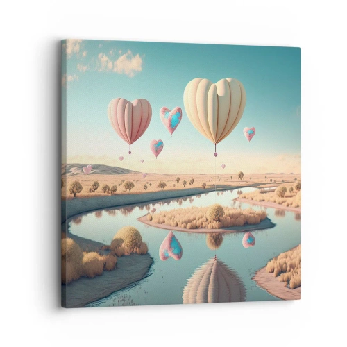 Impression sur toile - Image sur toile - L'amour te permet de t'élever - 30x30 cm