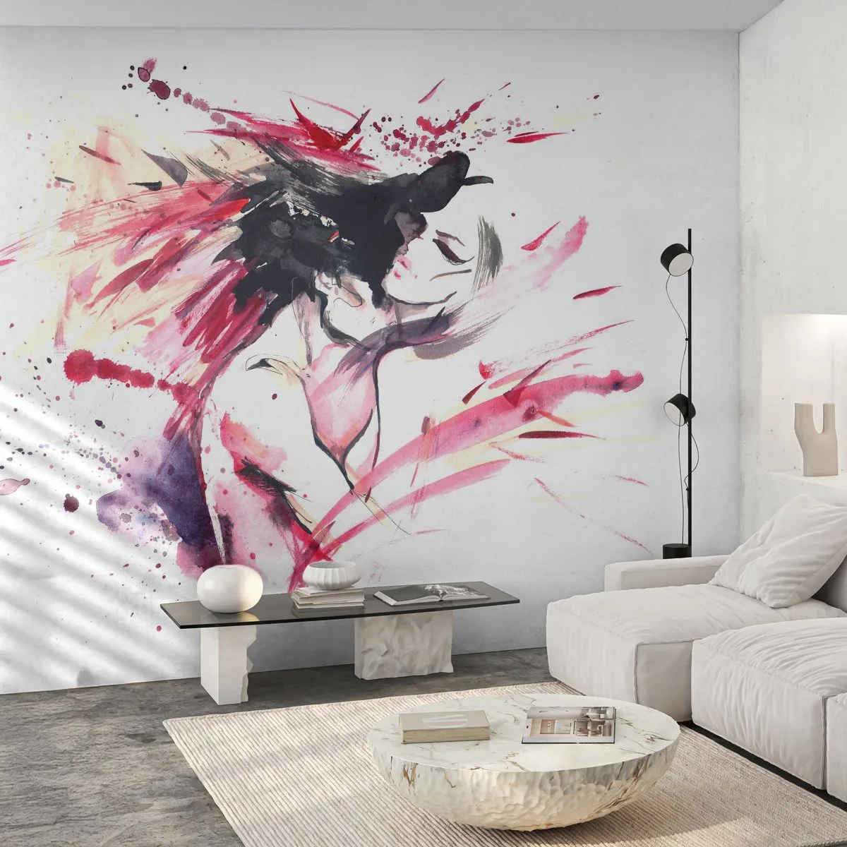 Papier Peint Photo Standard Eco - Un accomplissement amoureux - Abstraction, Femme et Homme, Amour - 150x105 cm