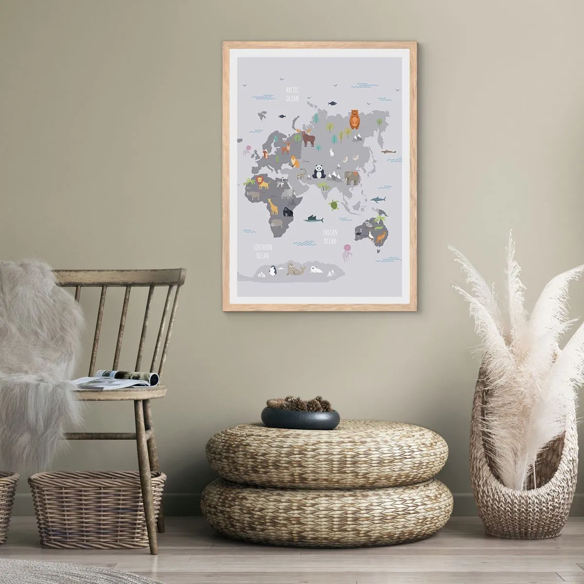 Affiche dans un chêne clair - Poster - Dis-moi d'où tu viens... - 50x70 cm
