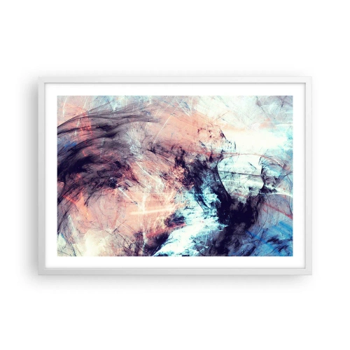 Affiche dans un cadre blanc - Poster - Sentir le vent - 70x50 cm