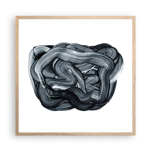 Affiche dans un chêne clair - Poster - Ce n'est pas si simple - 60x60 cm