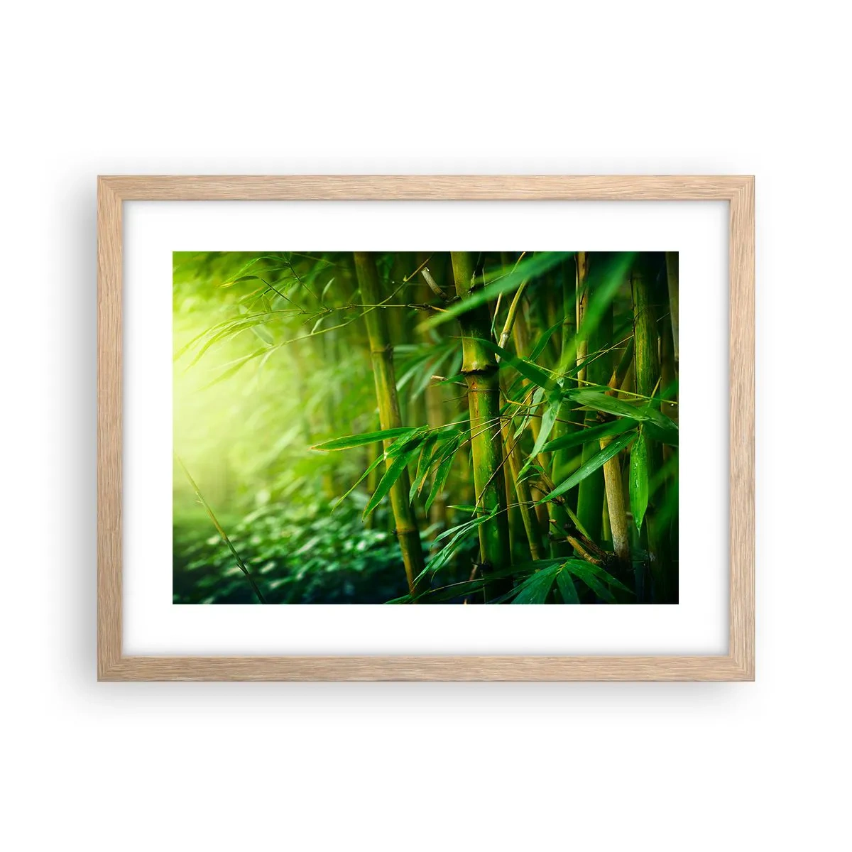 Affiche dans un chêne clair - Poster - Apprenez à connaître le vert lui-même - 40x30 cm
