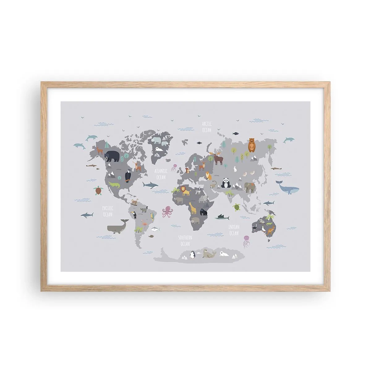 Affiche dans un chêne clair - Poster - Dis-moi d'où tu viens... - 70x50 cm