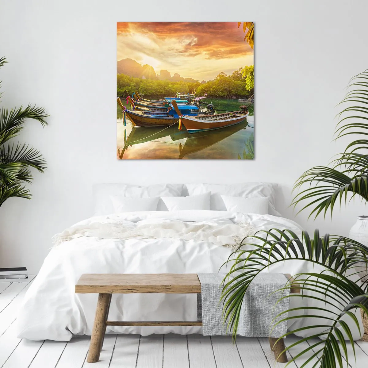 Impression sur toile - Image sur toile - Avant une journée chargée - 60x60 cm