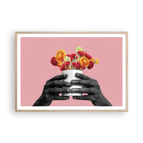 Affiche dans un chêne clair - Poster - Apothéose de la vie - 100x70 cm