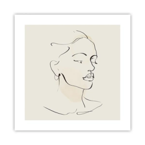 Affiche - Poster - Une ligne certaine - 40x40 cm