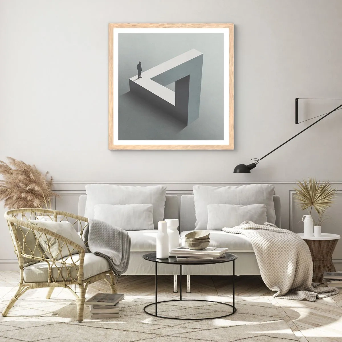 Affiche dans un chêne clair - Poster - Mais c'est possible - 60x60 cm