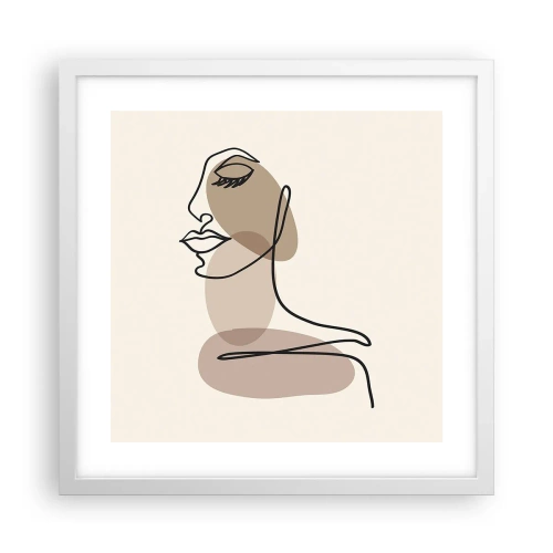 Affiche dans un cadre blanc - Poster - Une certaine ligne de beauté - 40x40 cm