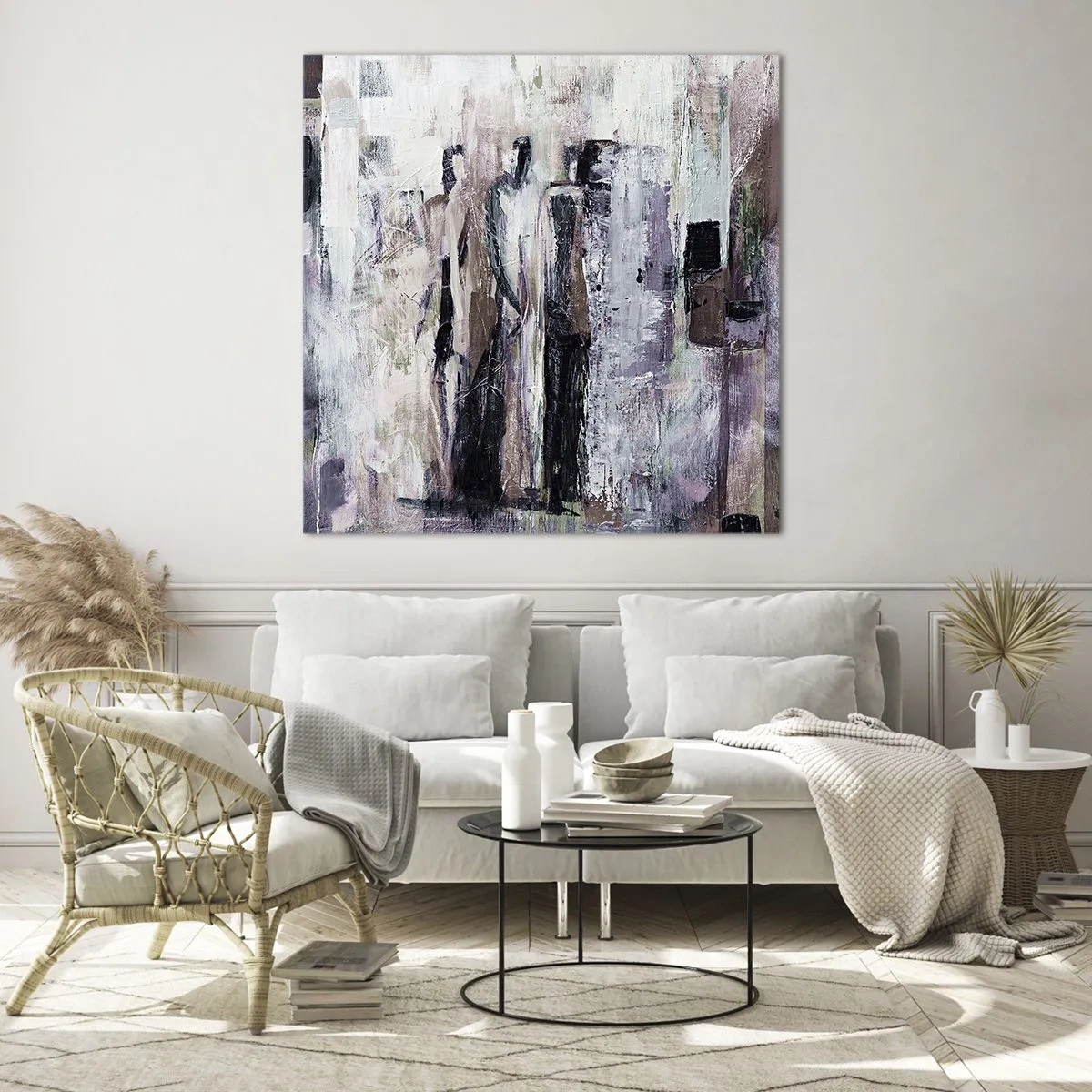 Impression sur verre - Image sur verre - Les trois mystérieux - 60x60 cm