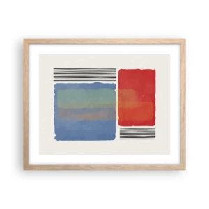 Affiche dans un chêne clair - Poster - Esprit et lettre de la géométrie - 50x40 cm