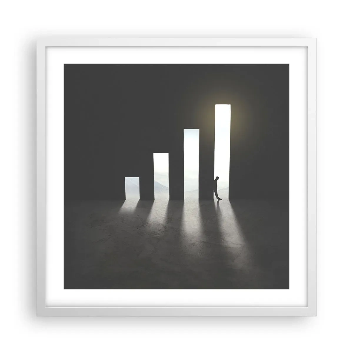 Affiche dans un cadre blanc - Poster - Succès – impression - 50x50 cm