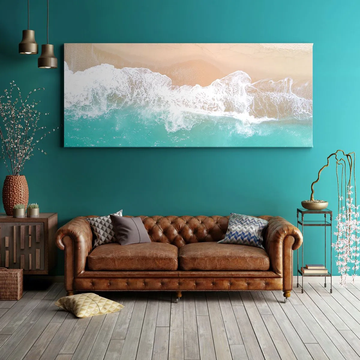 Impression sur toile - Image sur toile - Caresse de l'océan - 100x40 cm