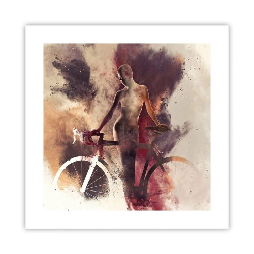 Affiche - Poster - Une âme de vélo aux formes marbrées - 40x40 cm
