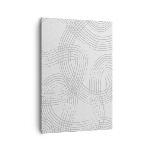 Impression sur toile - Image sur toile - Un motif subtil avec des lignes entrelacées dans des tons clairs - 70x100cm - Il n'y a pas de chemin droit - Décoration murale moderne pour le salon et la chambre ARTTOR