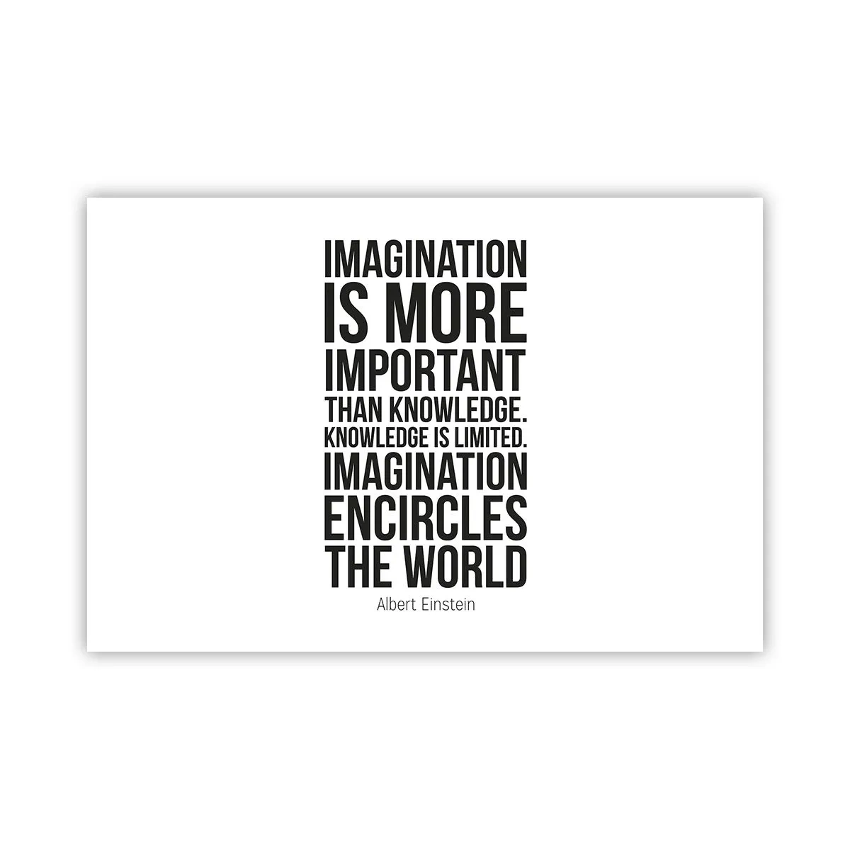 Affiche - Poster - Einstein sur le pouvoir de l'imagination - 91x61 cm