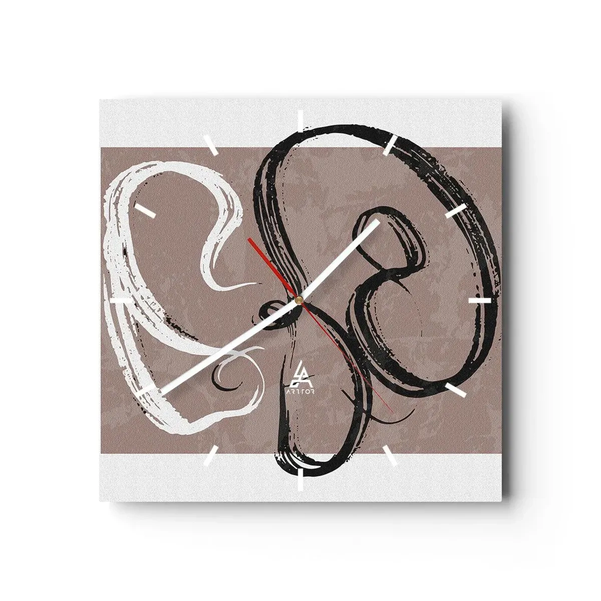 Horloge murale - Pendule murale - Composition – la recherche de la plénitude - 40x40 cm