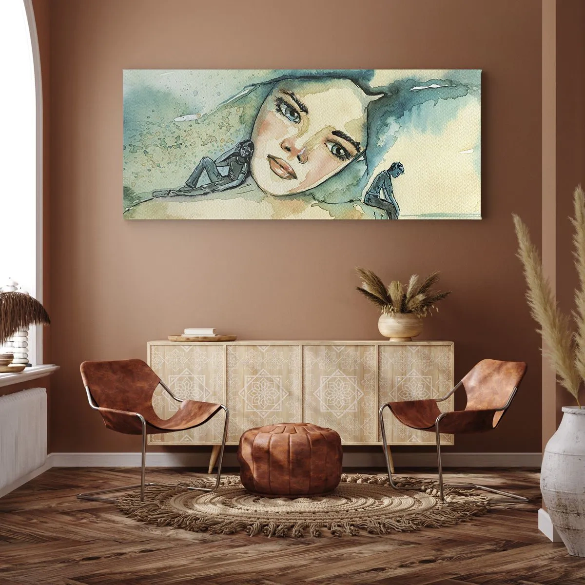 Impression sur toile - Image sur toile - Suis-je bleu? - 90x30 cm