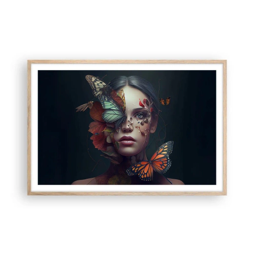 Affiche dans un chêne clair - Poster - Une merveilleuse métamorphose - 91x61 cm