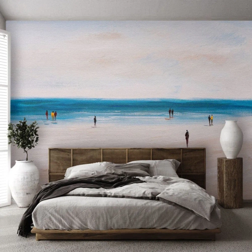 Papier Peint Photo Premium Canvas - Un besoin naturel - Plage, Personnes, Minimalisme - 250x175 cm