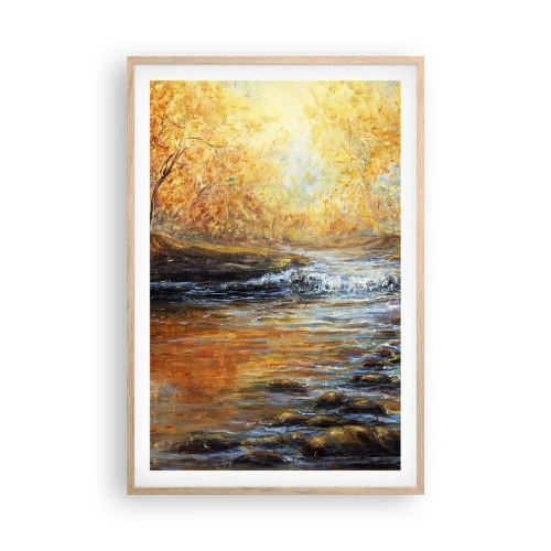 Affiche dans un chêne clair - Poster - Le ruisseau d'or - 61x91 cm
