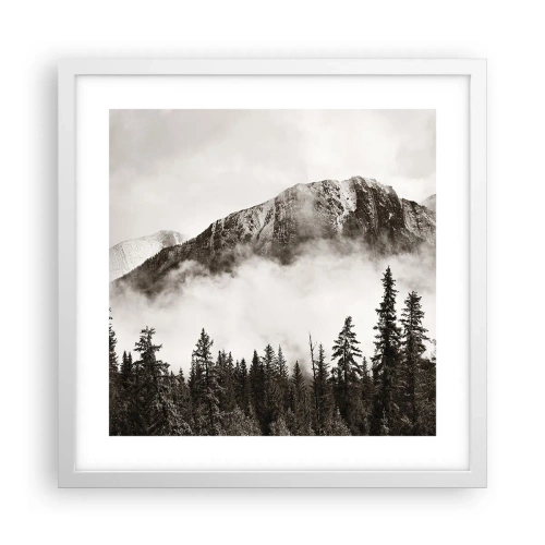 Affiche dans un cadre blanc - Poster - Seigneur de granite - 40x40 cm