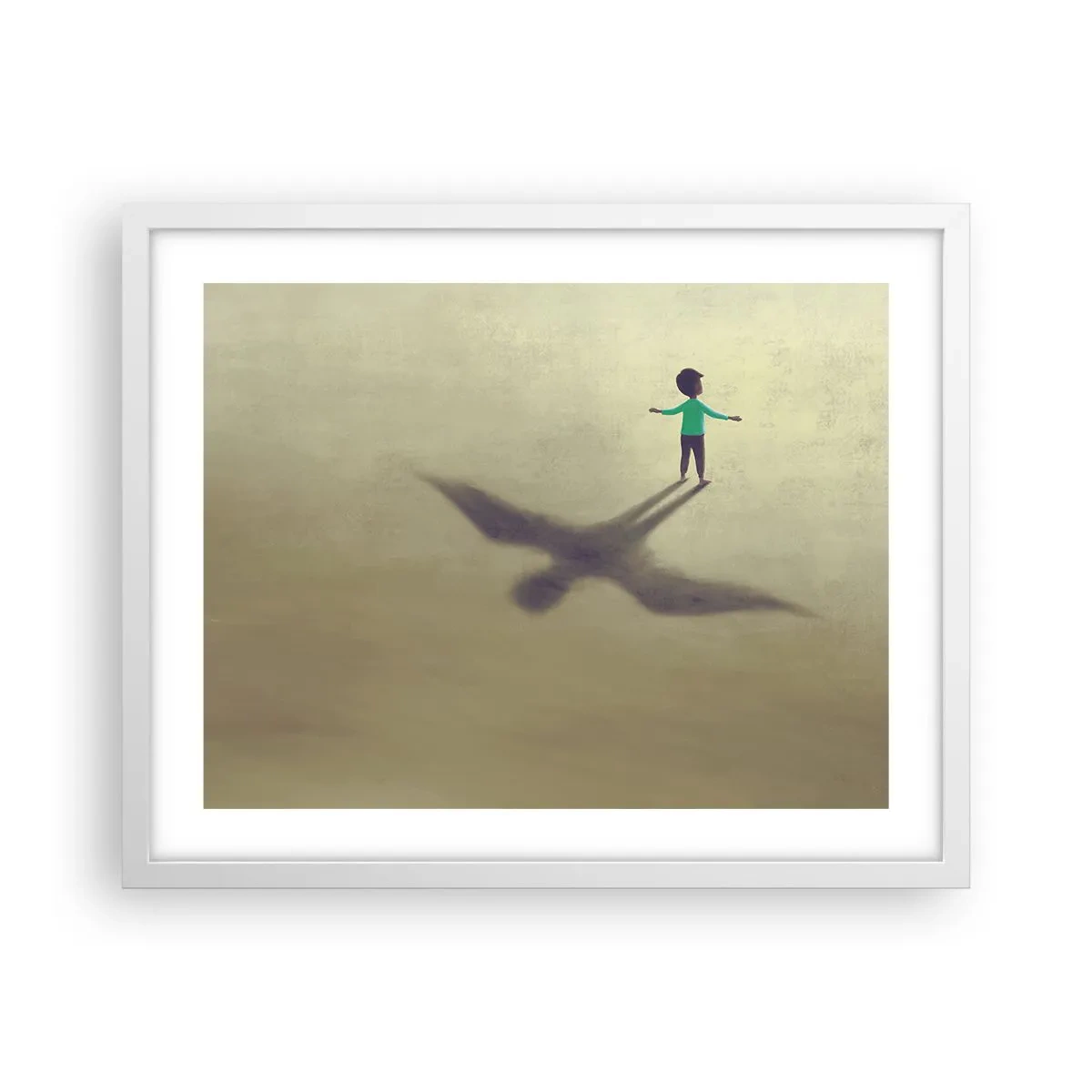 Affiche dans un cadre blanc - Poster - Héros du futur - 50x40 cm