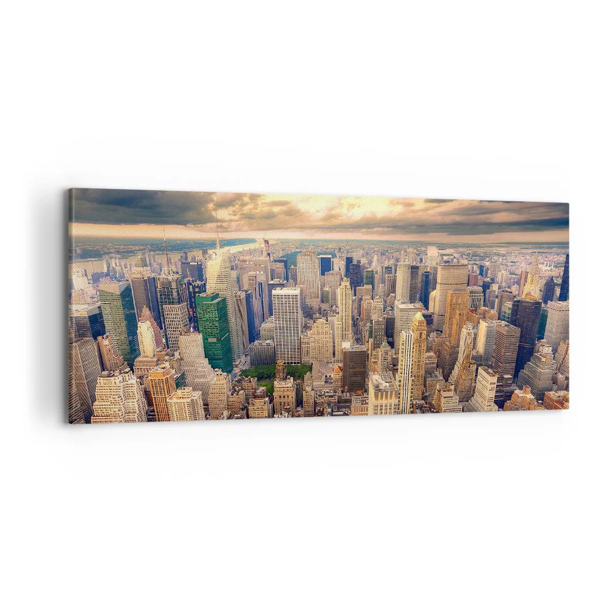 Impression sur toile - Image sur toile - Métropole dorée - 100x40 cm