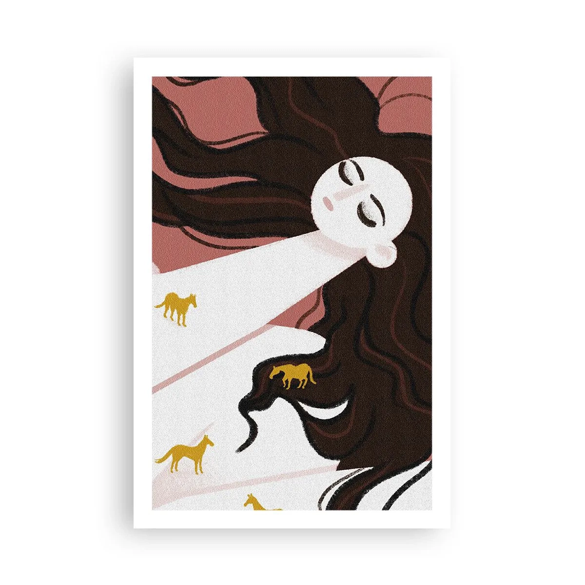 Affiche - Poster - Rêve d'un cheval d'or - 61x91 cm