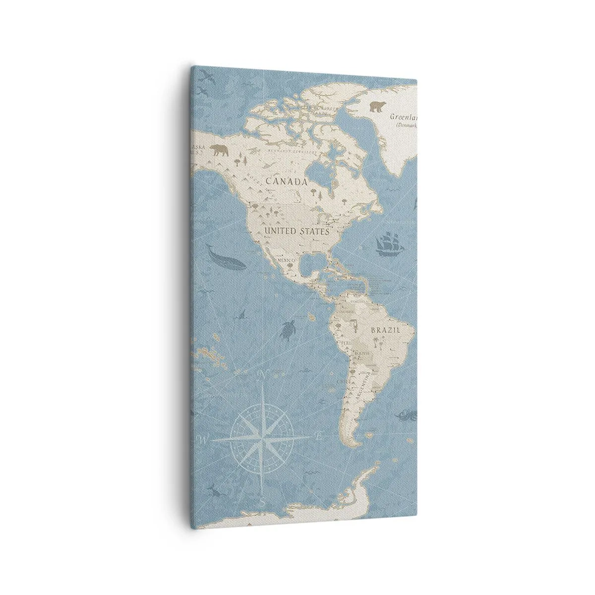 Impression sur toile - Image sur toile - Le monde à porter de main - 55x100 cm