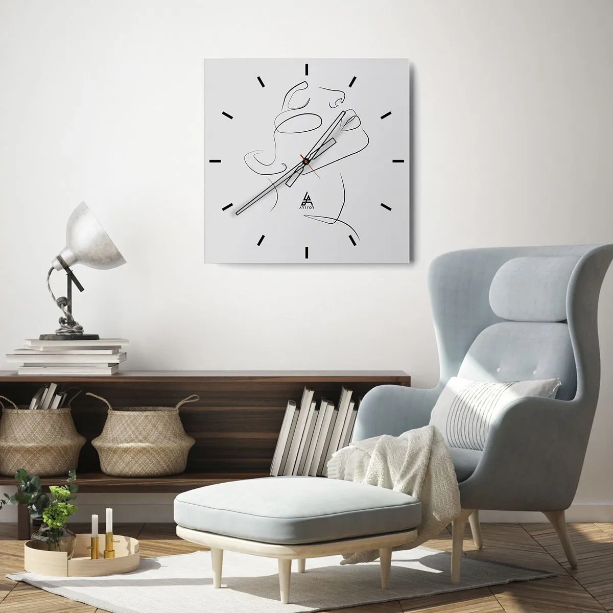 Horloge murale - Pendule murale - Méandre du rêve - 40x40 cm
