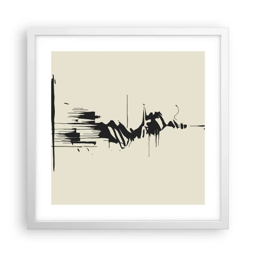 Affiche dans un cadre blanc - Poster - Abstraction hâtive - 40x40 cm