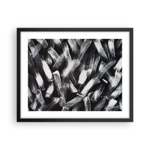 Affiche dans un cadre noir - Poster - L'abstraction dans l'esprit industriel - 50x40 cm