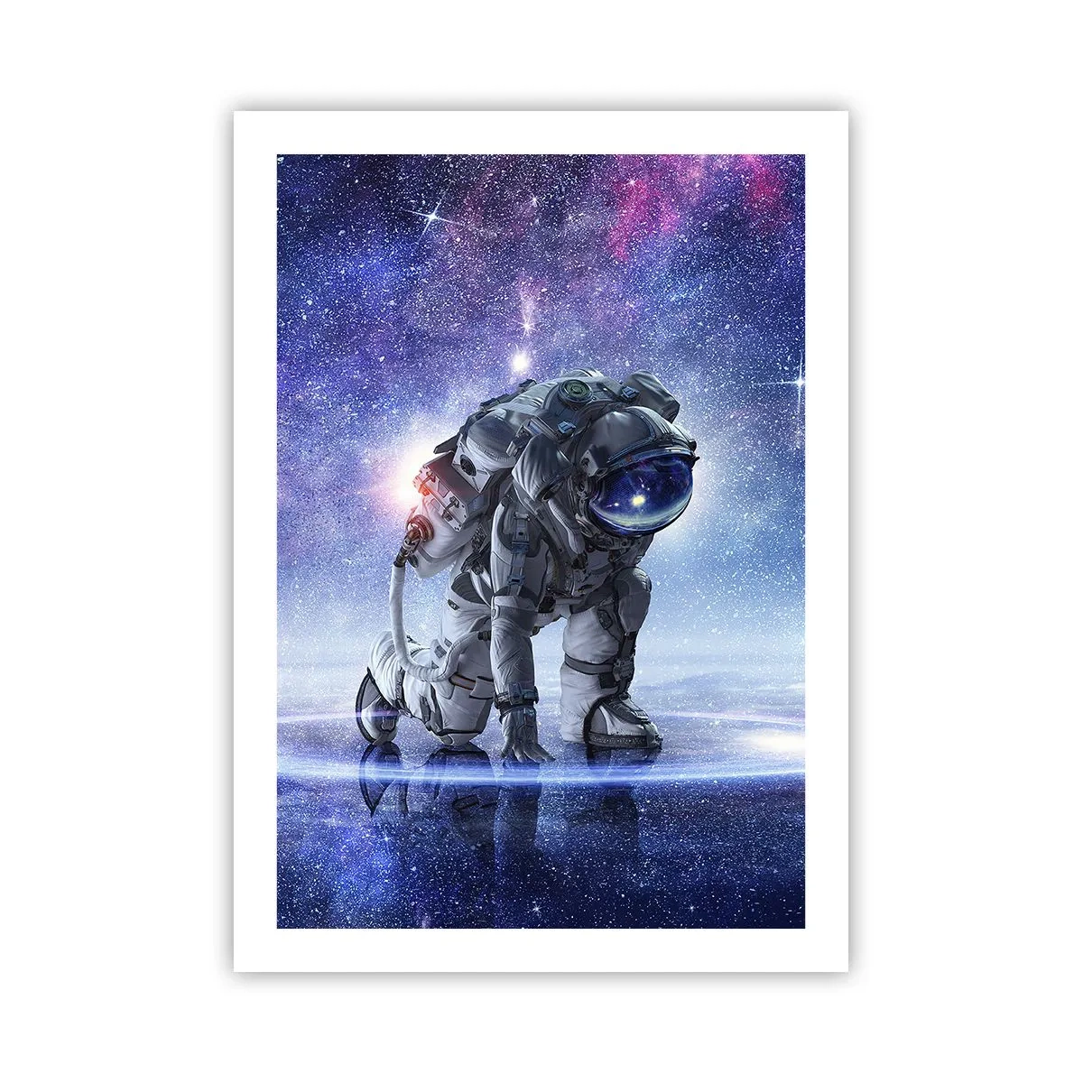 Affiche - Poster - Astronaute sur fond d'espace - 50x70cm - Le ciel étoilé au dessus de moi - Décoration murale moderne pour le salon et la chambre ARTTOR