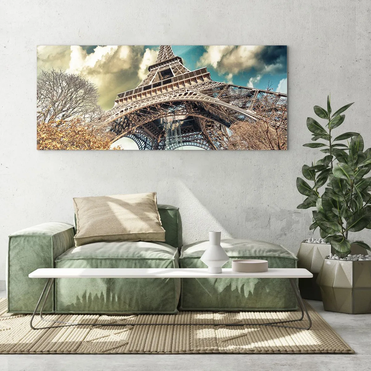 Impression sur verre - Image sur verre - Et en automne à Paris... - 90x30 cm