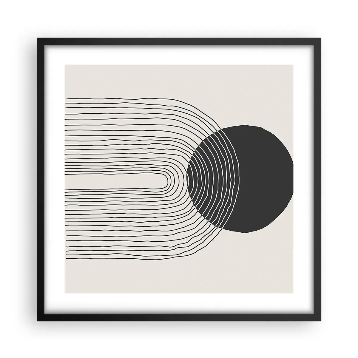 Affiche dans un cadre noir - Poster - Tremblement et confiance - 50x50 cm