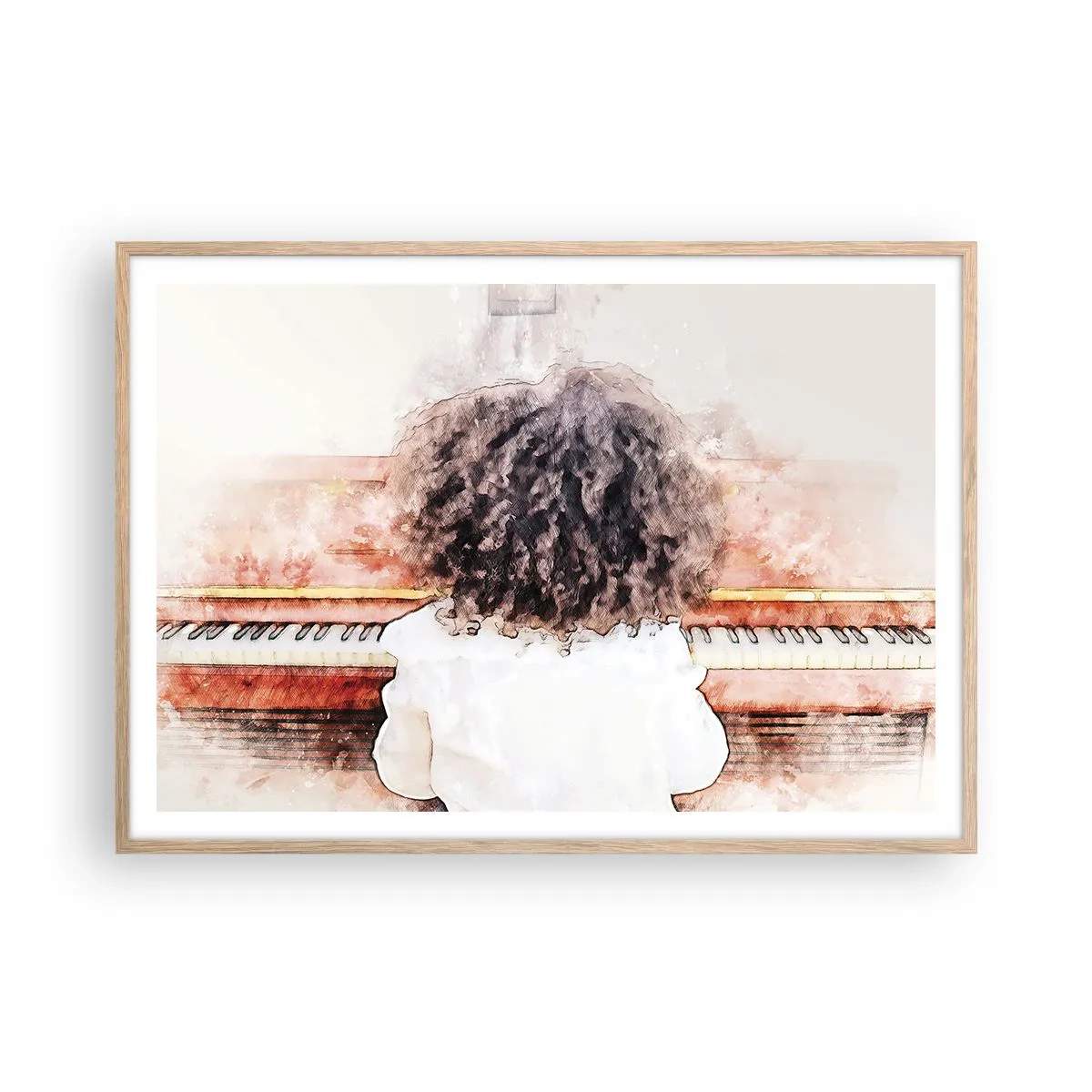 Affiche dans un chêne clair - Poster - Dans un nouveau monde - 100x70 cm