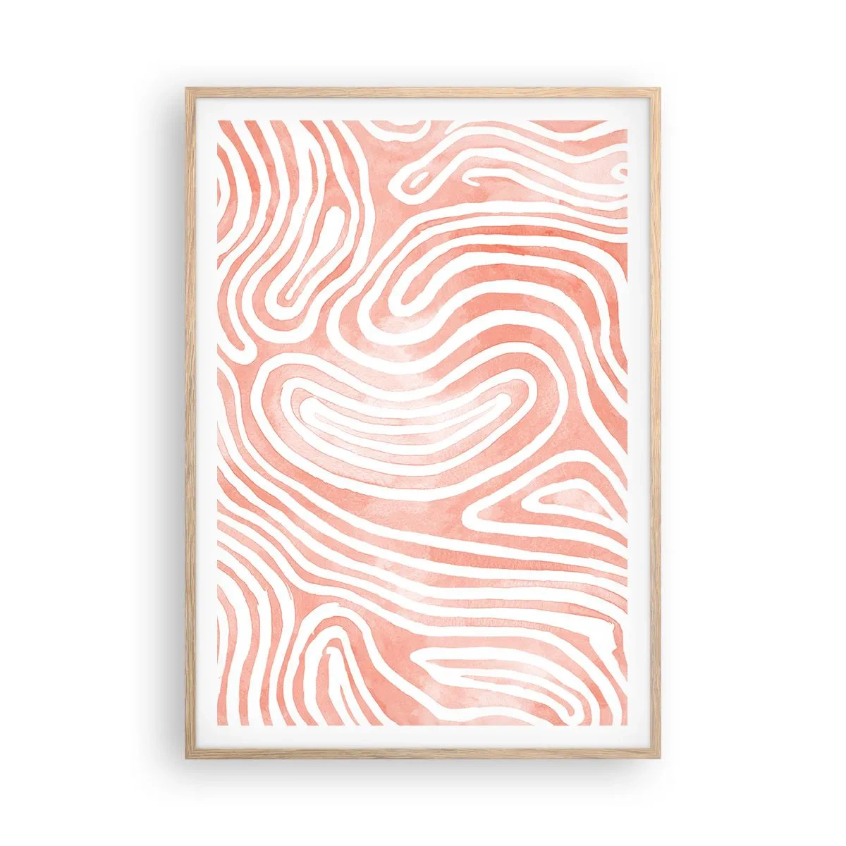 Affiche dans un chêne clair - Poster - Dans le labyrinthe de corail - 70x100 cm