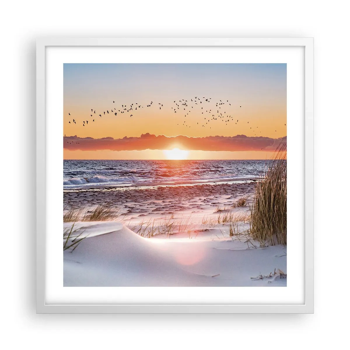 Affiche dans un cadre blanc - Poster - Paysage horizontal - 50x50 cm