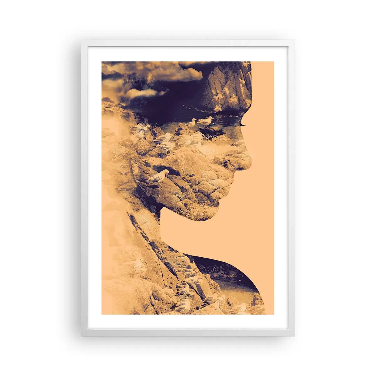 Affiche dans un cadre blanc - Poster - Beauté de la nature - 50x70 cm