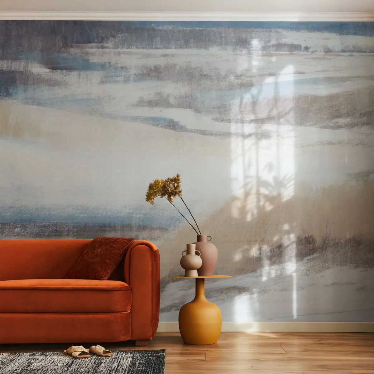 Papier Peint Autocollant Deluxe Sticker - Composition hivernale - Hiver, Morceau, Pastel - 500x350 cm