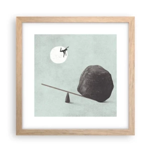 Affiche dans un chêne clair - Poster - Réalisation de ses rêves - 30x30 cm
