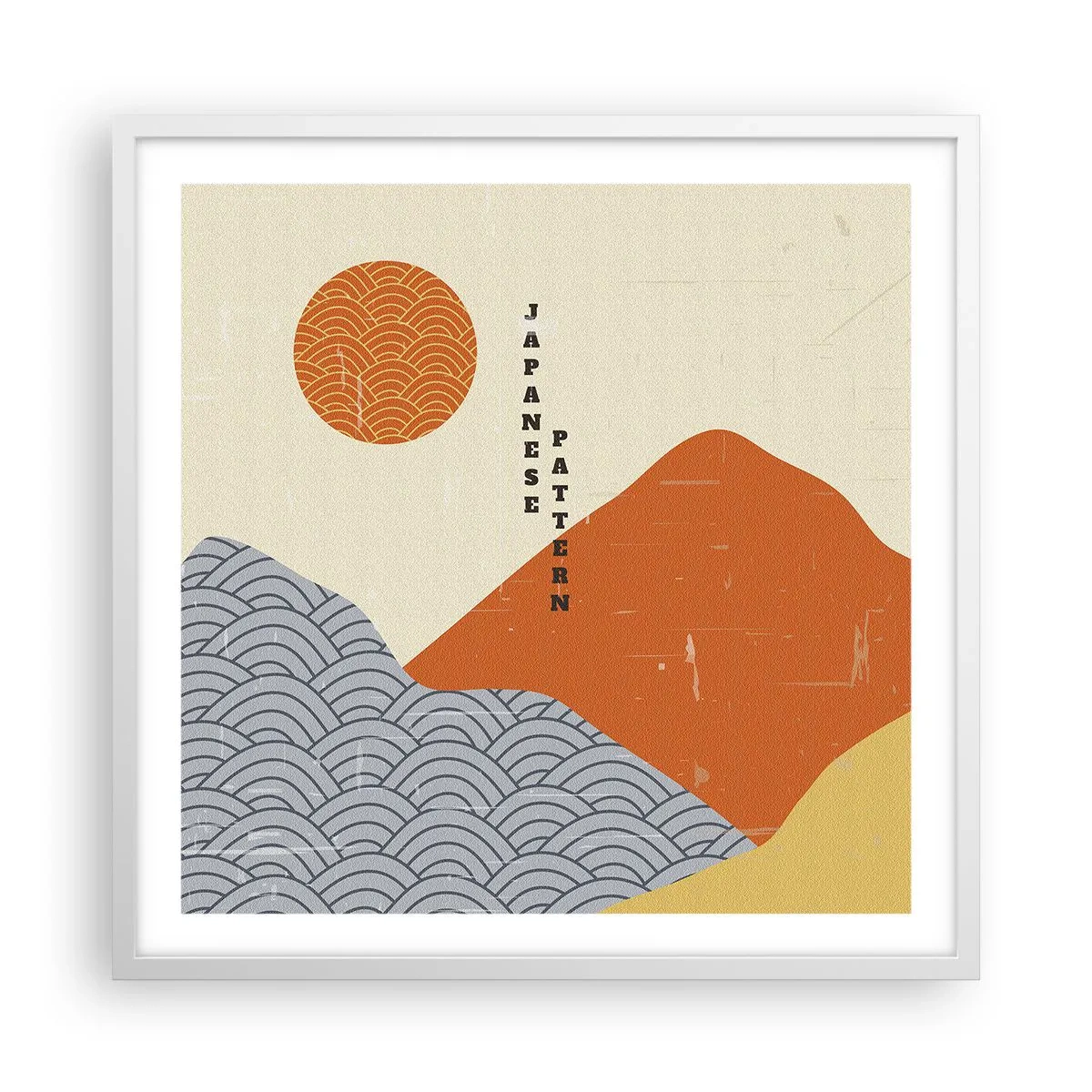 Affiche dans un cadre blanc - Poster - Dans l'esprit japonais - 60x60 cm