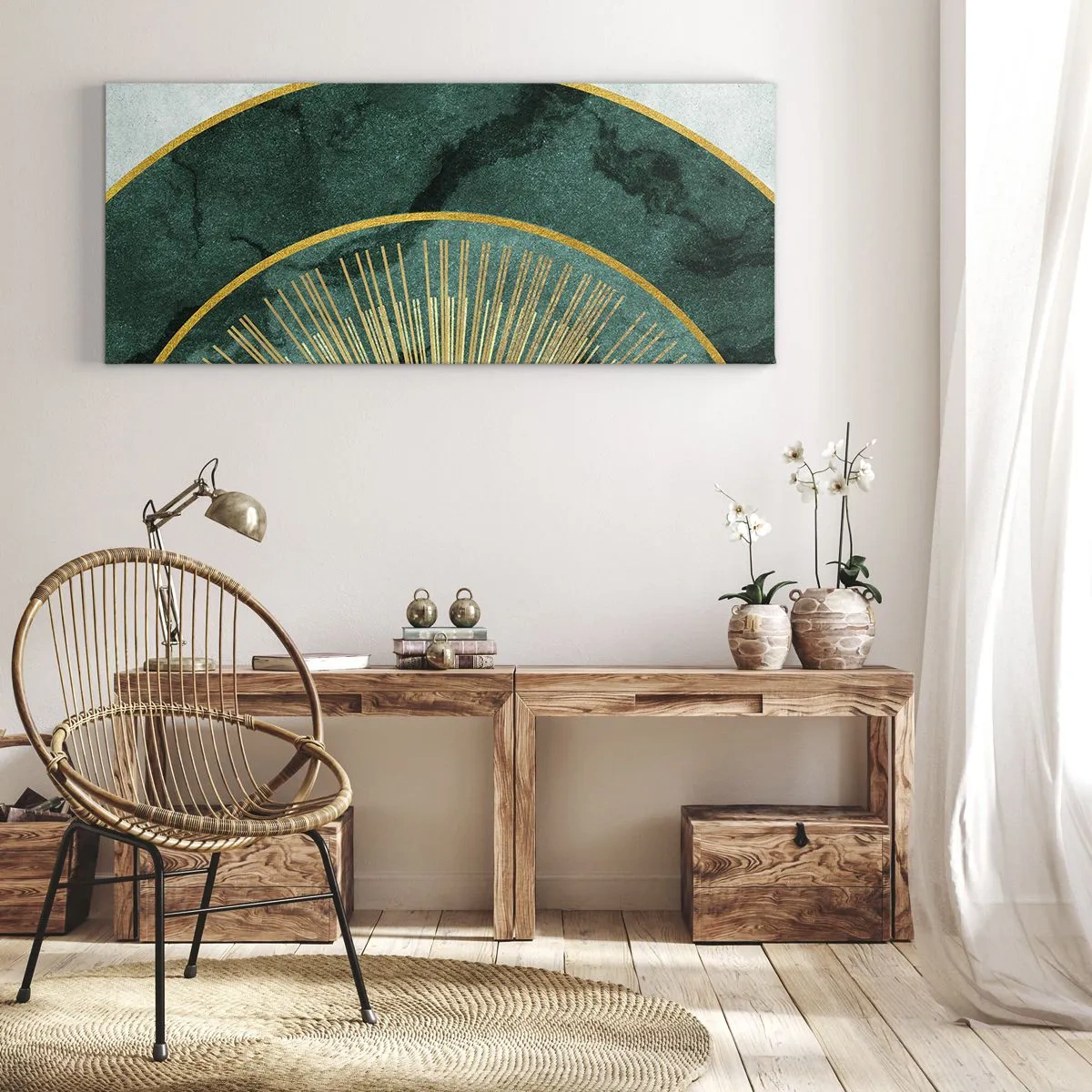 Impression sur toile - Image sur toile - Un autre système solaire - 100x40 cm